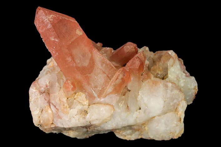 Natural, Red Quartz Crystal Cluster - Morocco #142932
